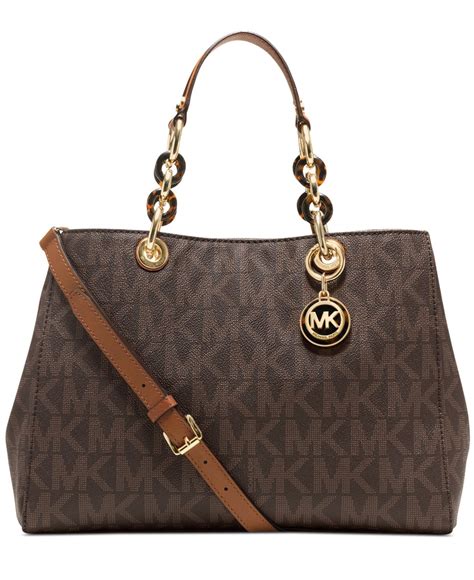 michael kors medium cynthia satchel brown|Women's Brown Satchels .